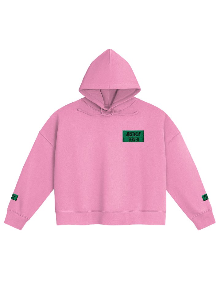 YOU KNOW LINDA CREATED THIS BUBBLE GUM PINK JUSTICE SERVED Women's Organic Hoodie product image (1)