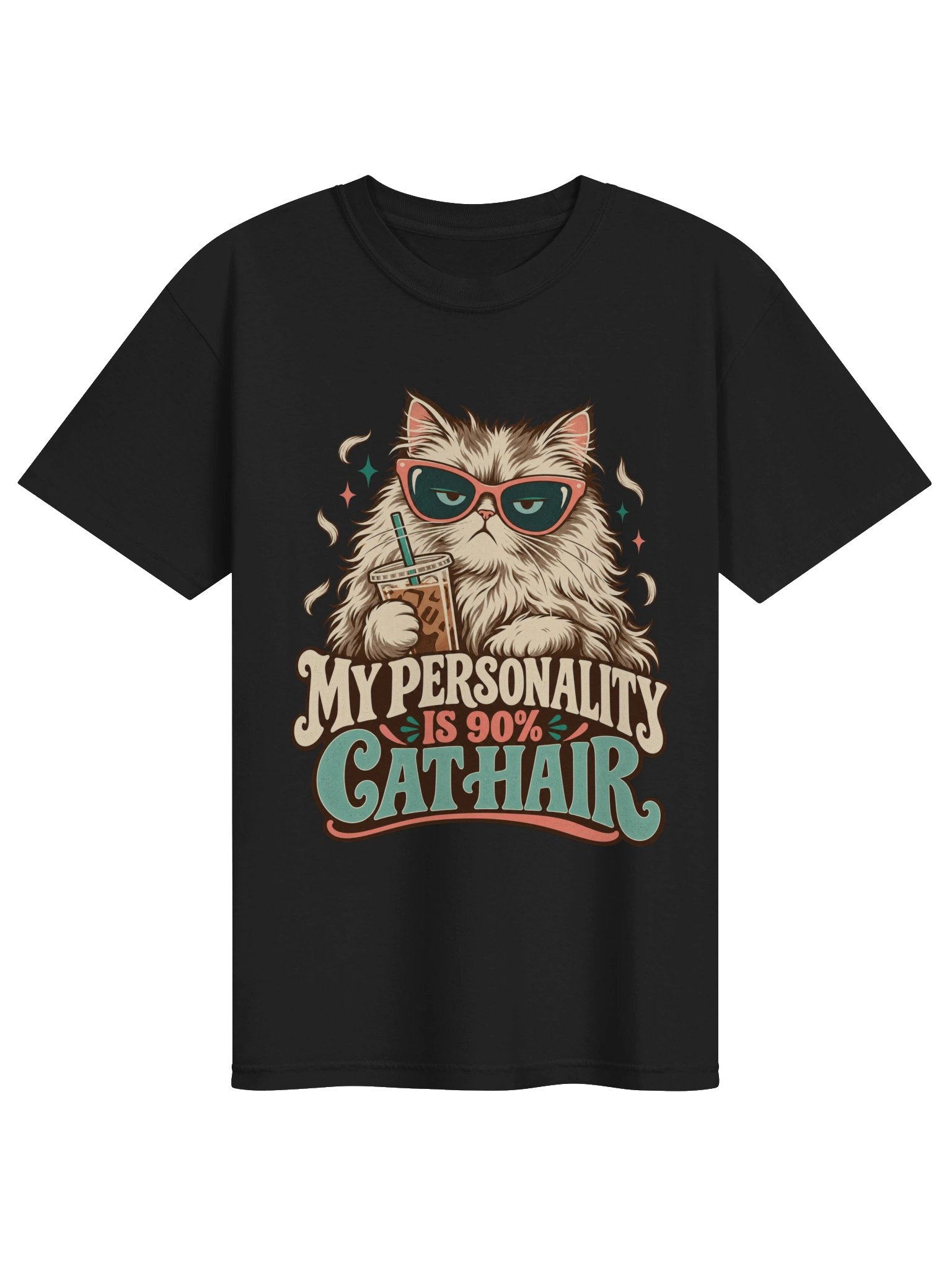 Cat Hair Vibes Sunglasses Graphic Tee product image (1)