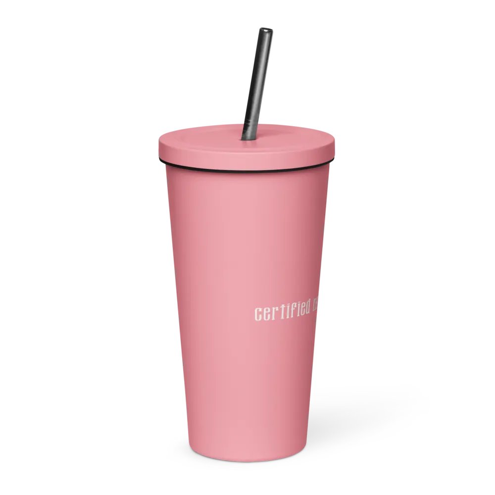 Certified Monster Romancer Tumbler with Straw - Pink product image (4)