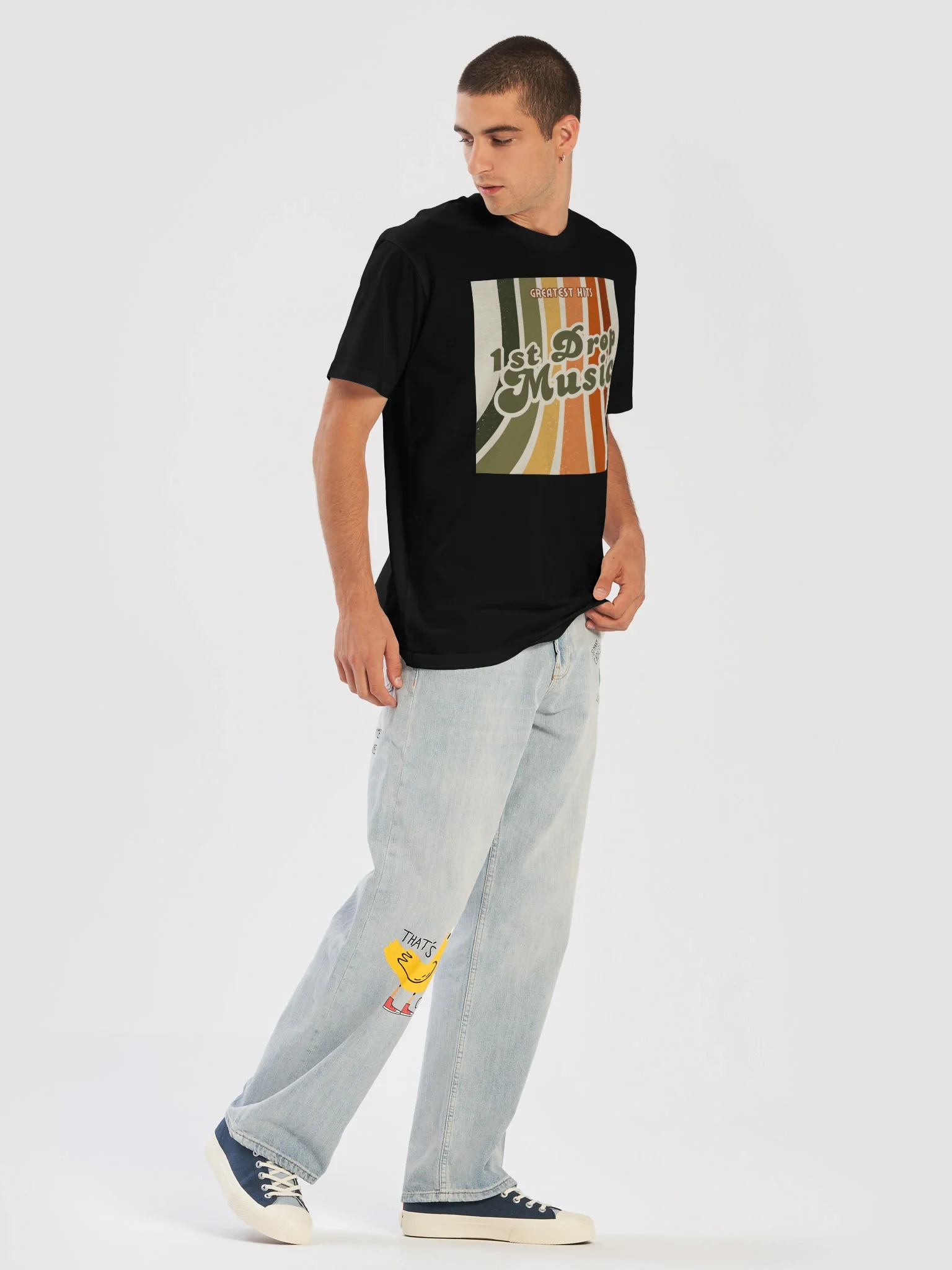 1st Drop Music Retro Record Sleeve T-shirt
