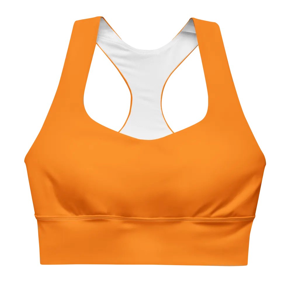 Plain Color Orange Sports Bra product image (5)