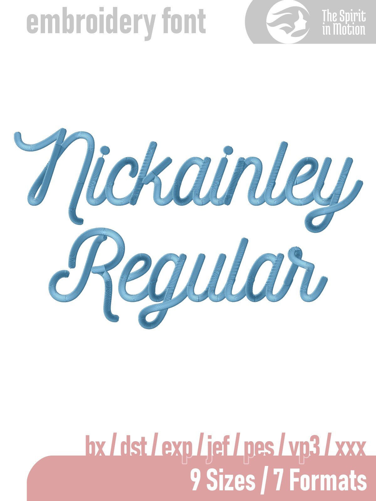 Nickainley Regular Monoline Script Embroidery Font product image (1)