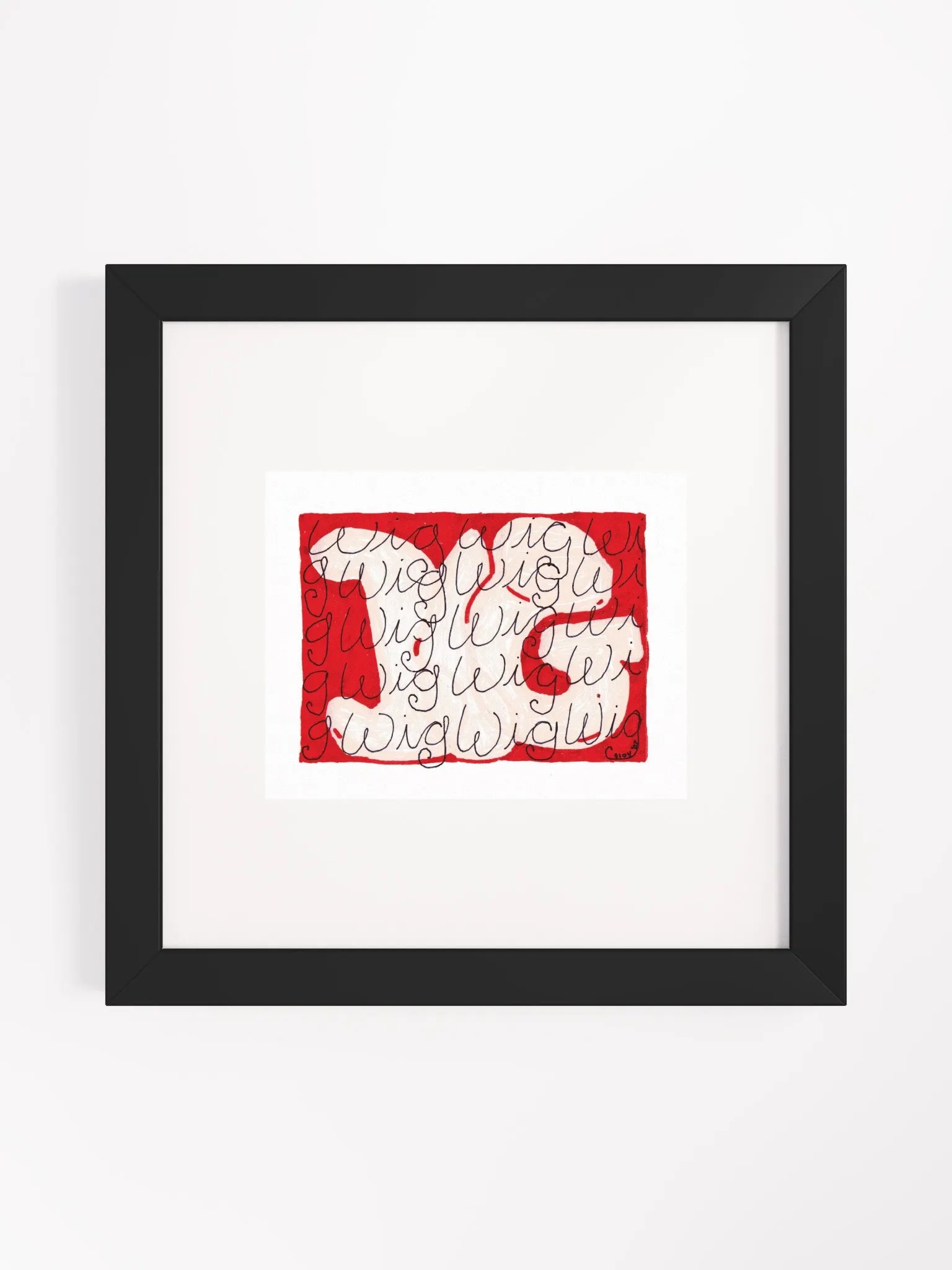 Big Wig Panel Card Print Framed product image (2)