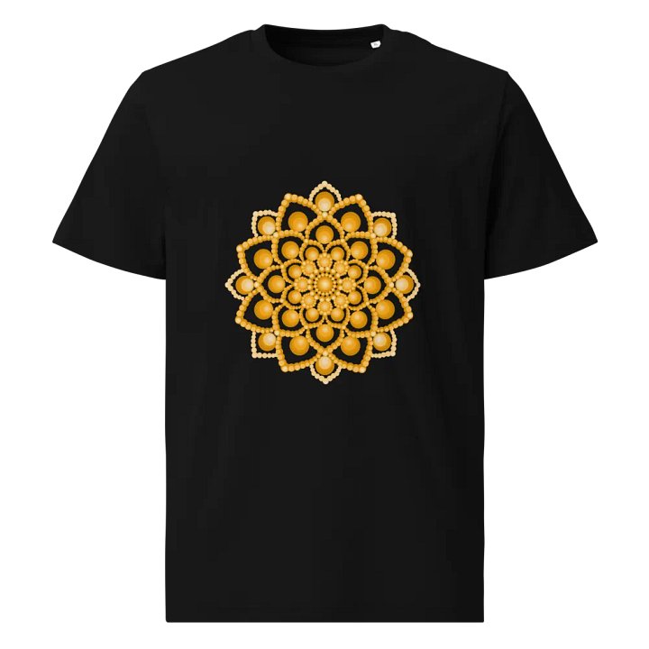 Orange Flower Mandala Organic Cotton T-Shirt product image (1)