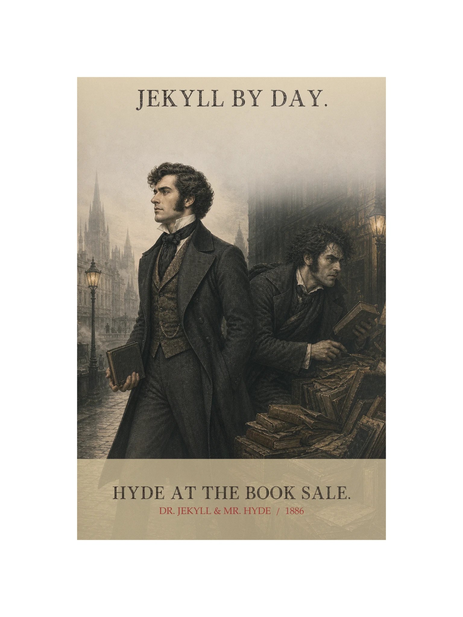 Jekyll Day Hyde Book Sale -- The Strange Case of Dr Jekyll and Mr Hyde Art Print product image (12)
