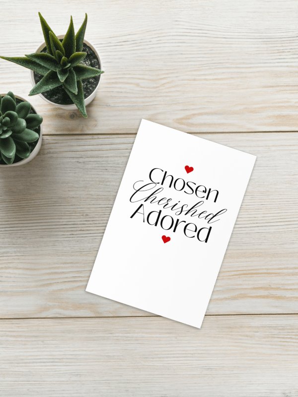 Chosen. Cherished. Adored. Romantic Card product image (1)