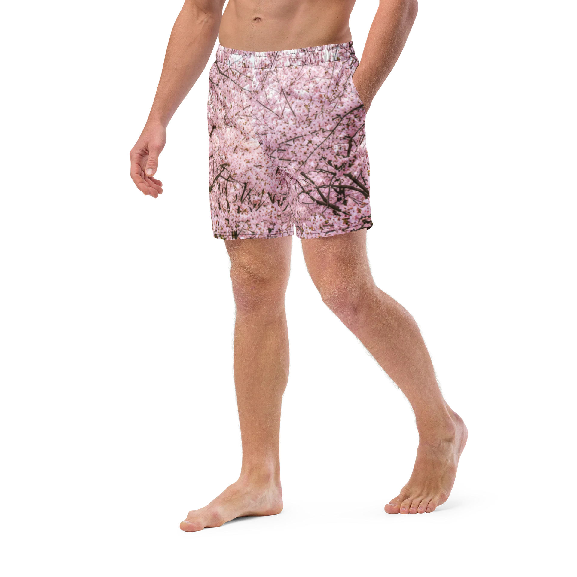 Men's Cherry Blossom Swim Trunks | Japanese Sakura Beach Shorts product image (5)
