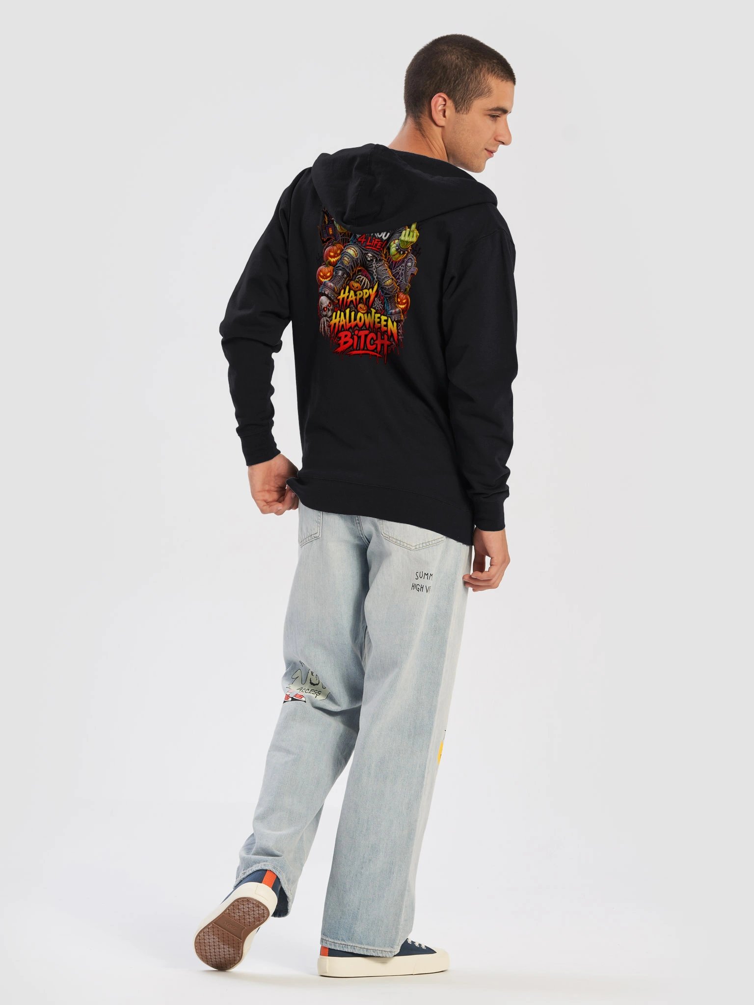 Frankenstein Its F KOU 4 Life Fleece Zip Up Hoodie product image (8)