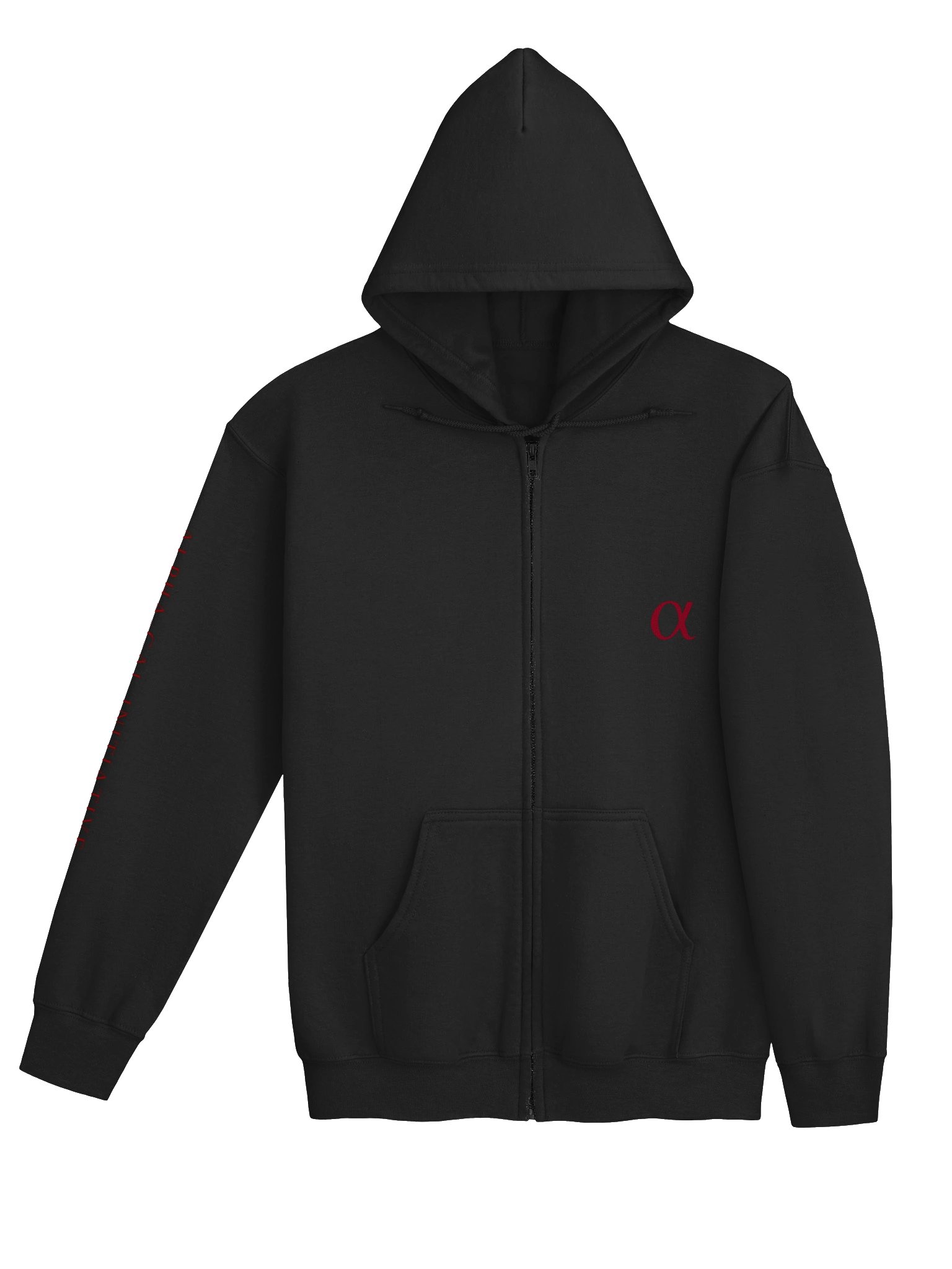 Black / Oxblood Unisex Zipper Hoodie product image (4)