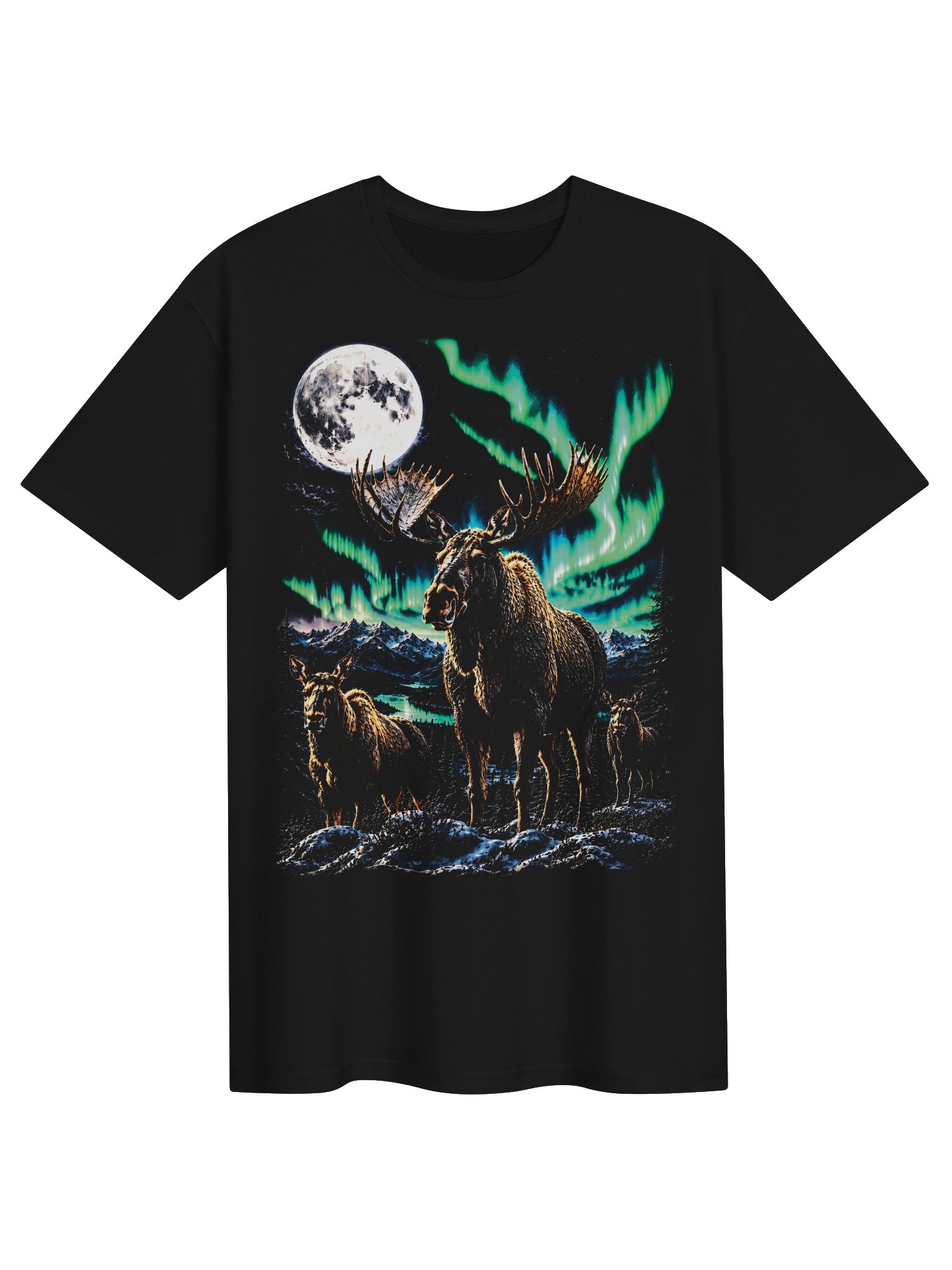 Bull Moose Howling Moon Tshirt | Legendary Wildlife Shirt product image (1)