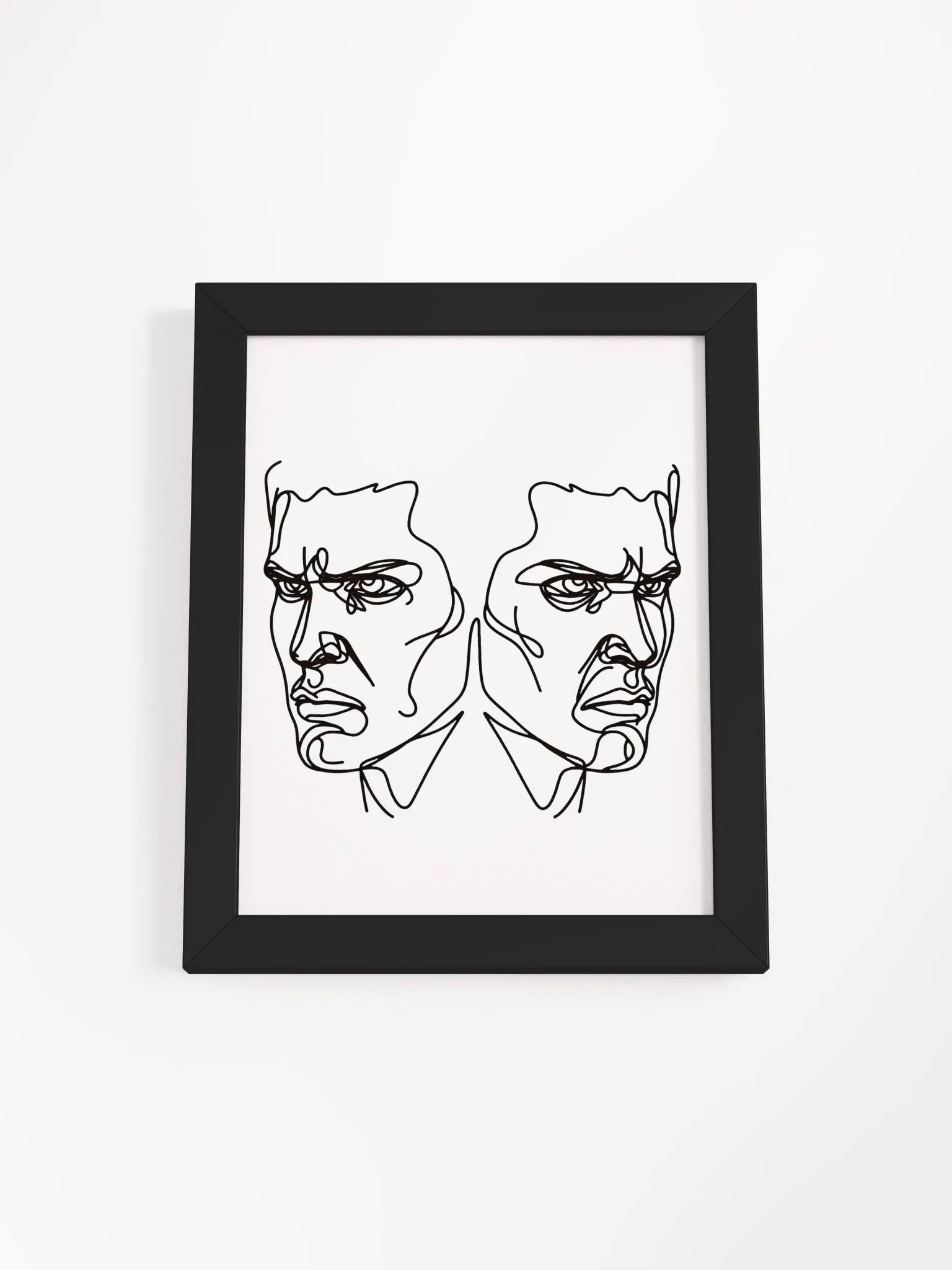 Angry Faces Line Art Framed Poster product image (13)
