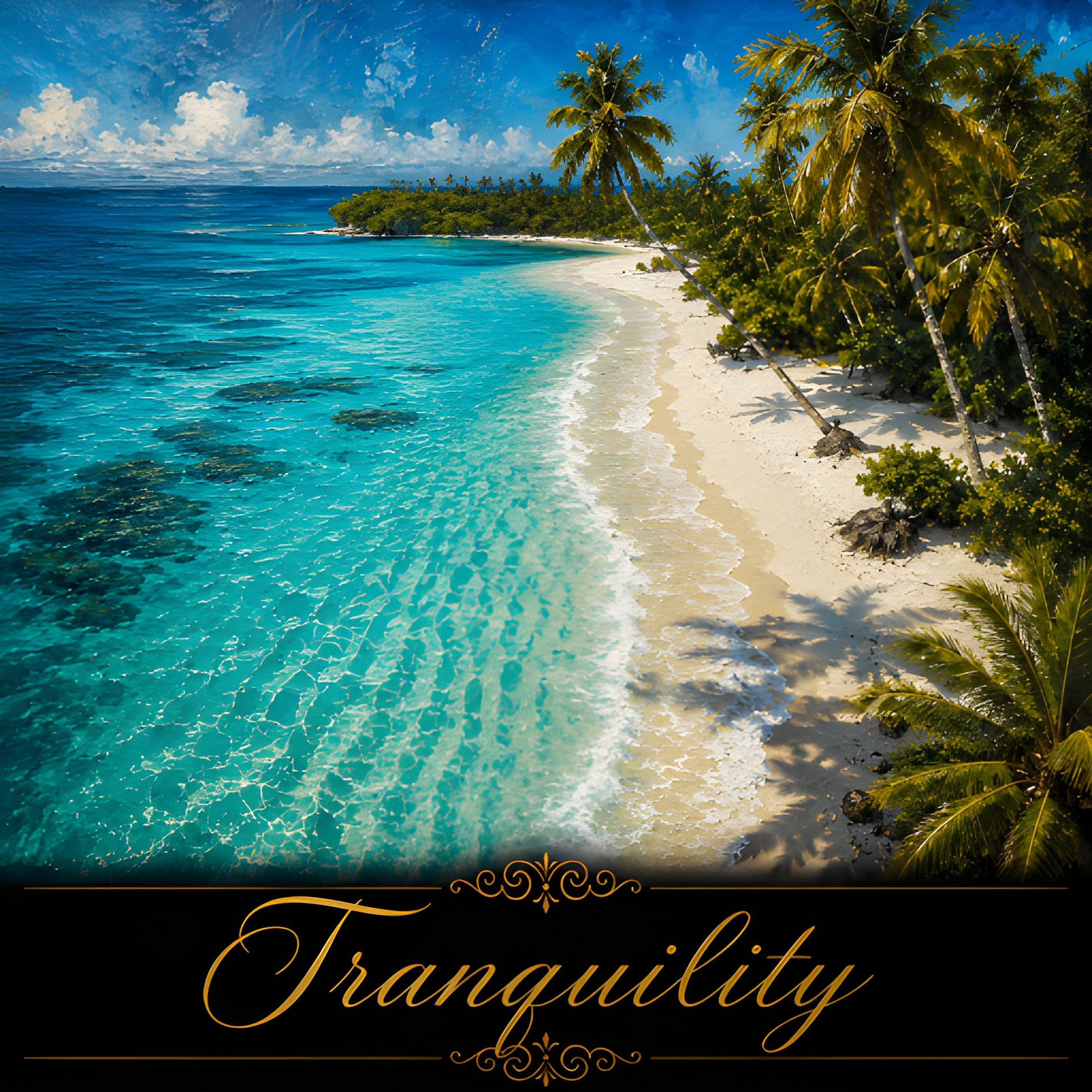 Coastal Tranquility - Oil Painting Tropical Beach Wall Art product image (2)