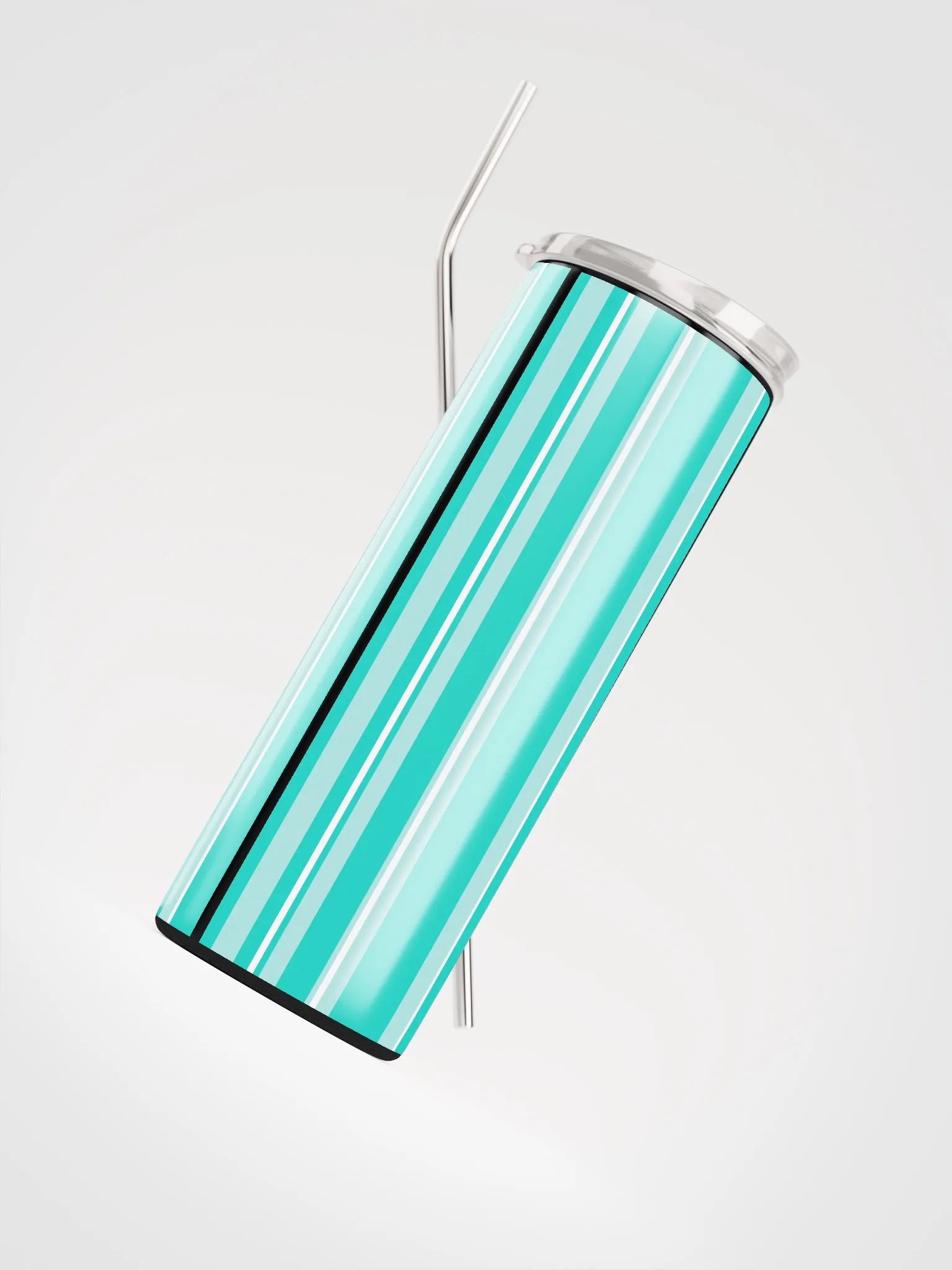 Party Time! Light Teal Stripes 20 oz Tumbler product image (5)