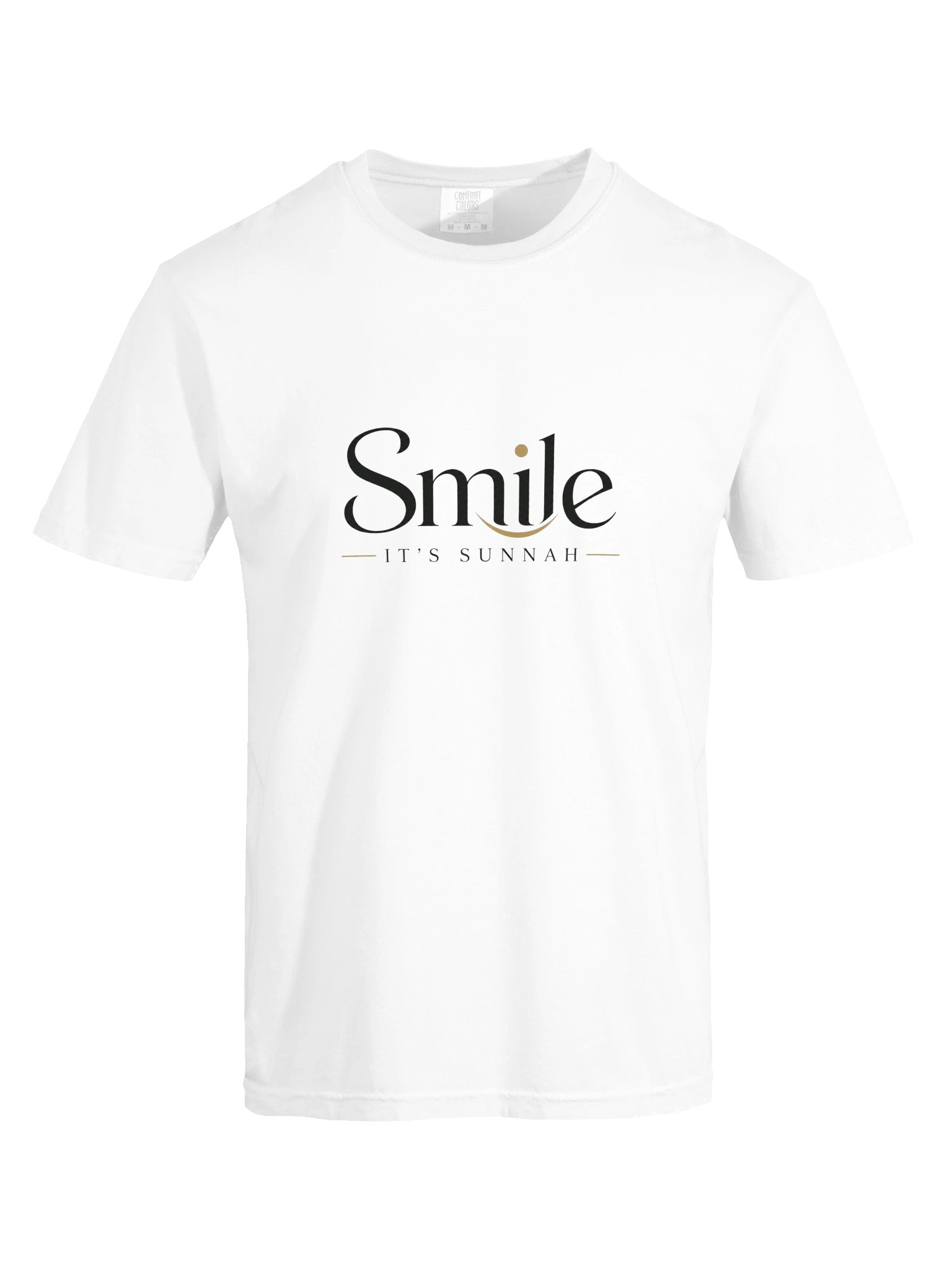 Smile It's Sunnah Printed Unisex Islamic T-Shirt in White | Minimalist Muslim Tee product image (9)