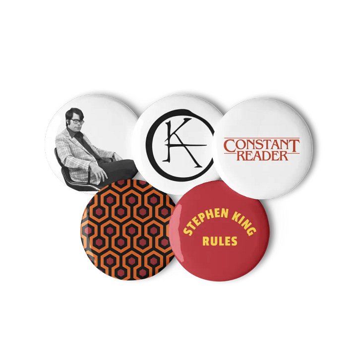 Stephen King Constant Reader Fan Button Pins Set product image (1)