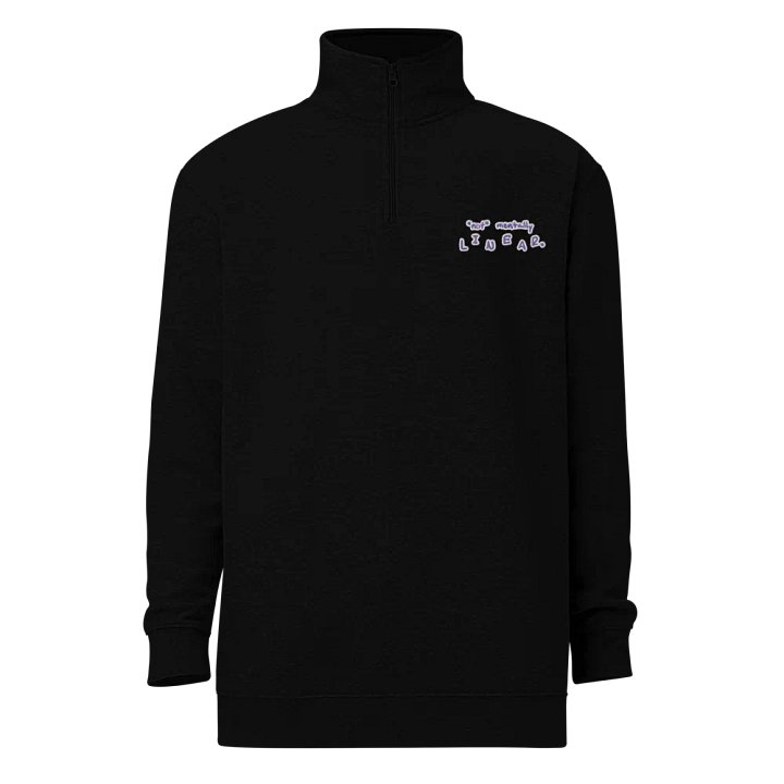 *not* mentally linear. (purple bubble design) embroidered quarter zip product image (2)