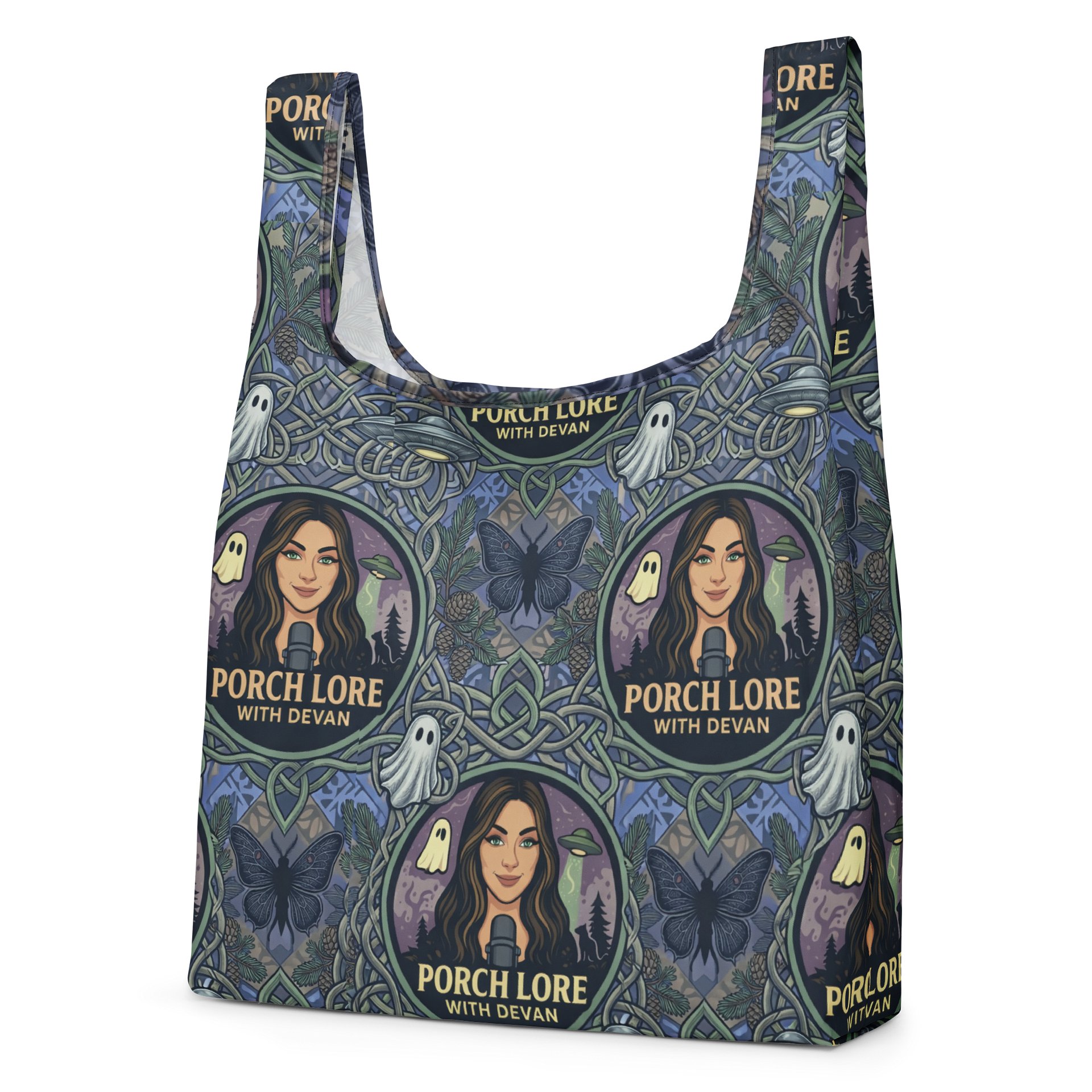 PORCH LORE DEVAN PERIWINKLE MOTH SHOPPING BAG product image (2)