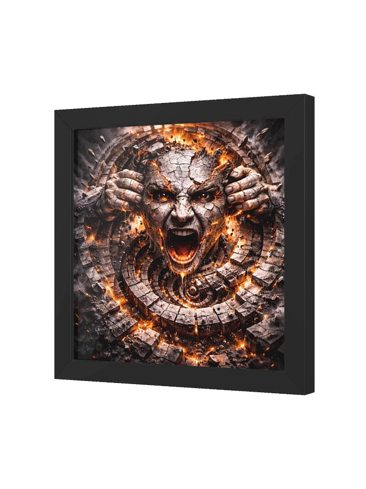 Volcanic Droste Portrait - Stone Fracture Recursion product image (7)