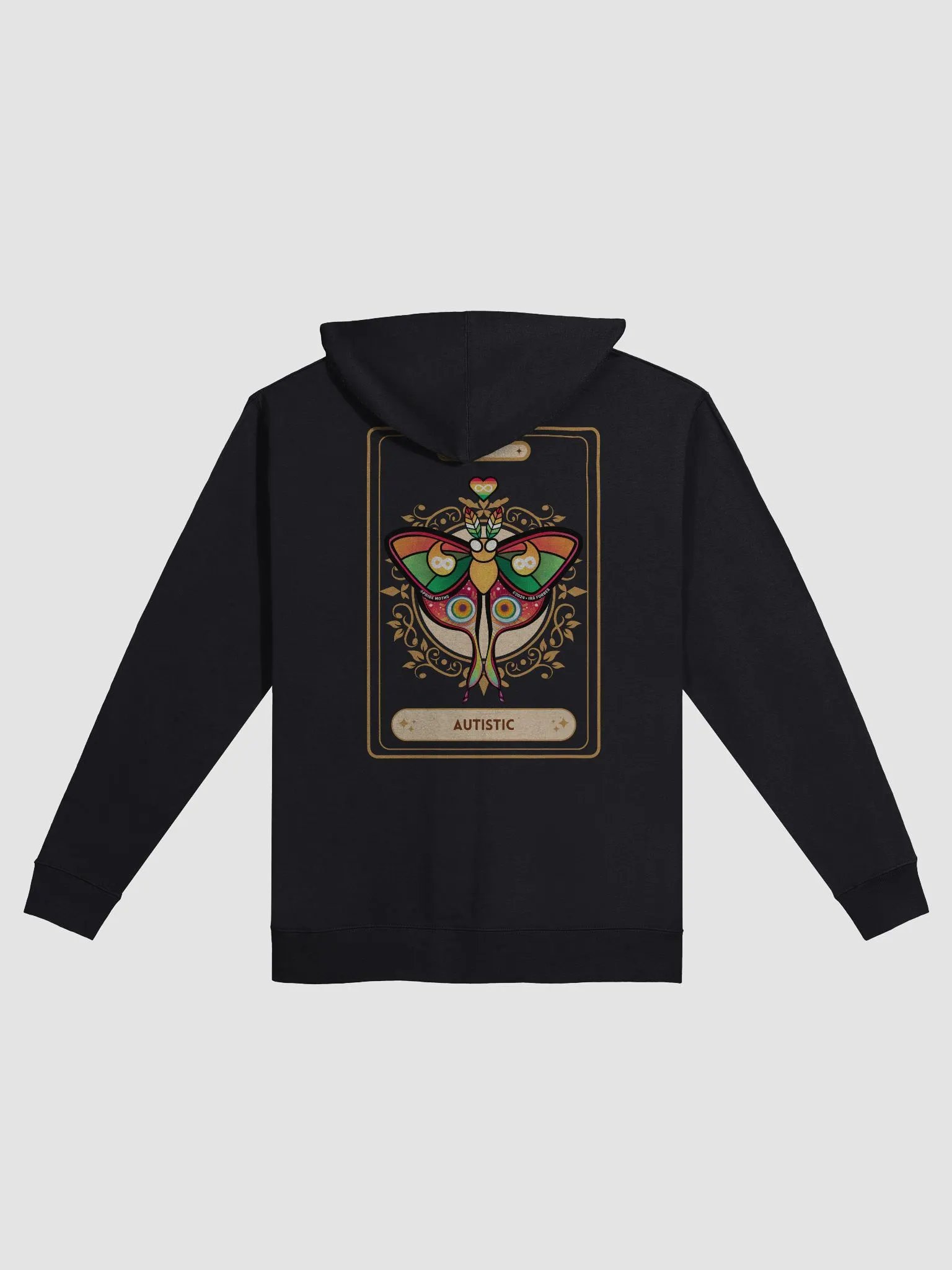 № 12 | AUTISTIC PRIDE MOTH | TAROT CARD STYLE | ZIP-UP HOODIE product image (1)