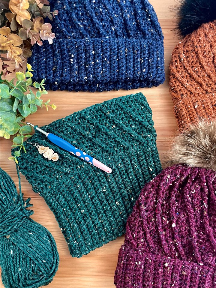 Cable Swirl Beanie Crochet Hat Pattern | Instant PDF download with Photo Tutorial product image (1)