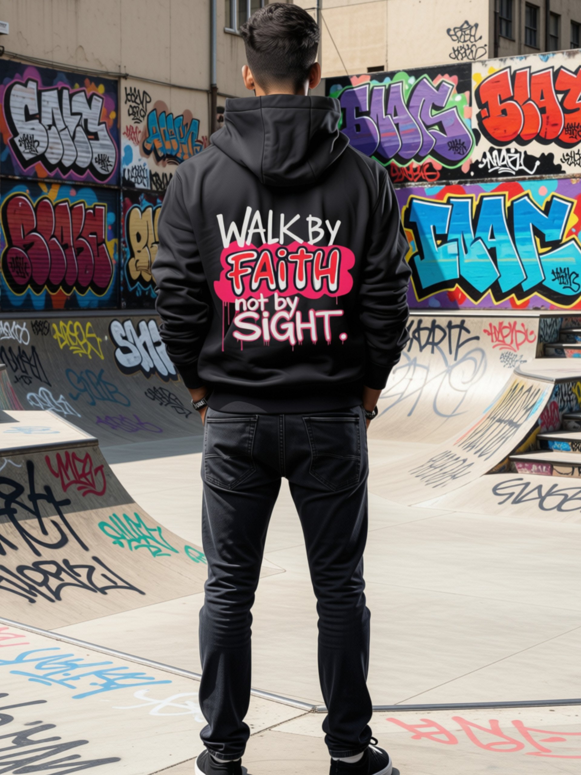 Walk by Faith Not by Sight Scripture Hoodie product image (2)