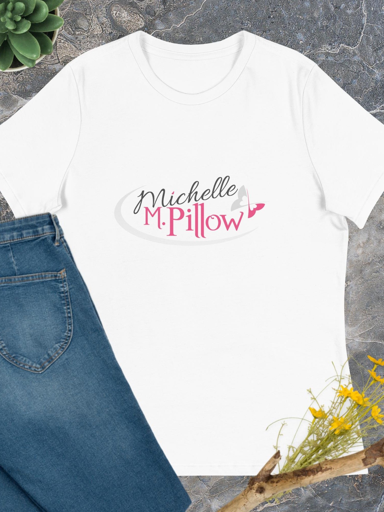 Michelle M. Pillow Butterfly Logo Women's Relaxed T-Shirt (XS - 5XL) product image (7)