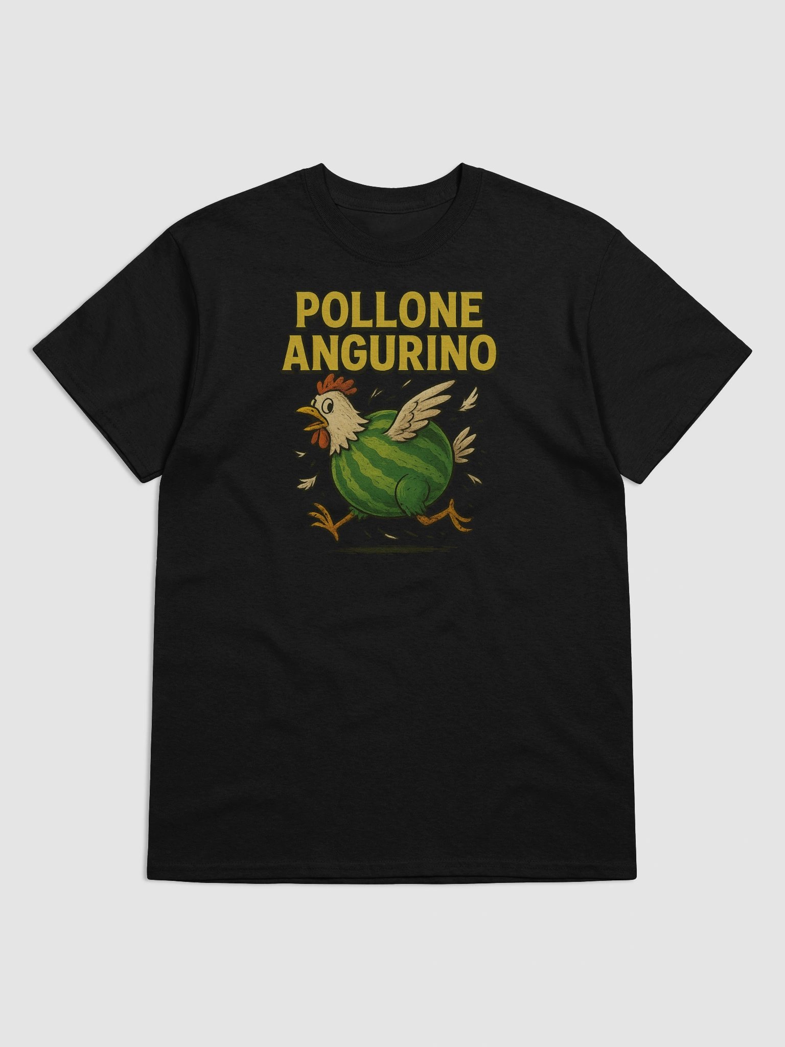 Pollone Angurino Chicken Watermelon Pun T-Shirt product image (46)