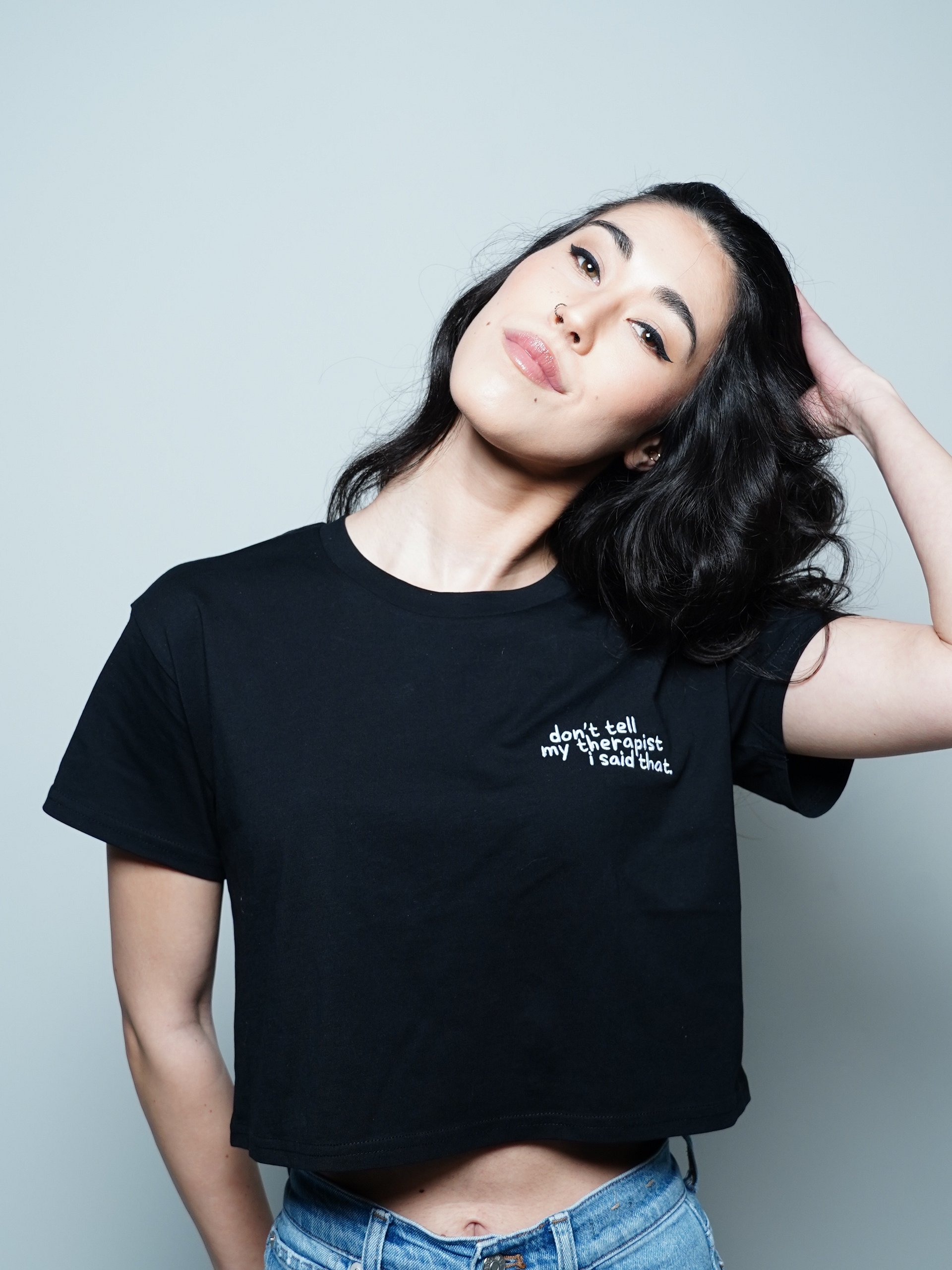 Conducive Cropped Tee (Embroidered) product image (10)