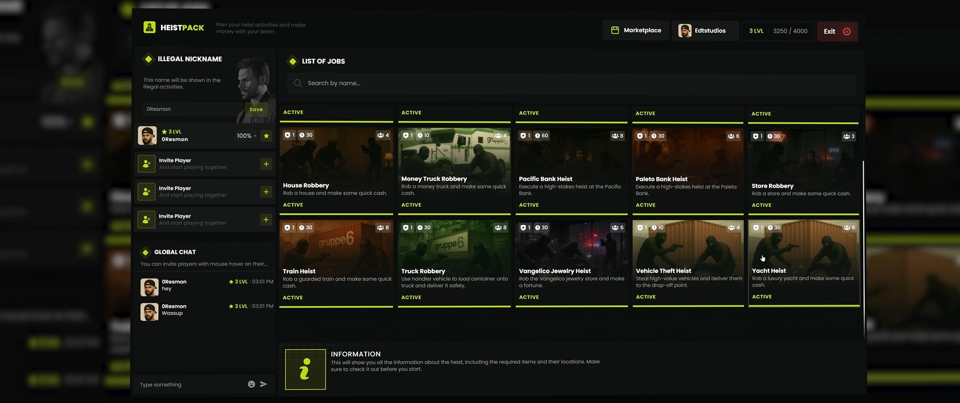 Multiplayer Heist Robbery Pack (15 Robbery) [ QB / ESX / QBOX ] product image (1)