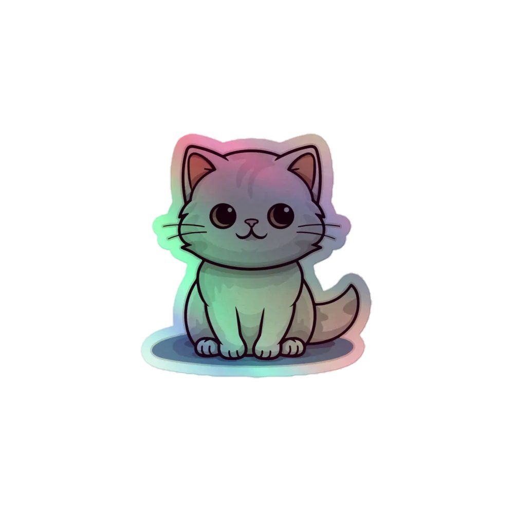 Cute White Cat Sticker product image (1)