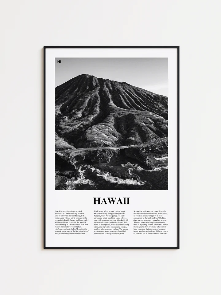 Hawaii 02 Newspaper Poster | Framed product image (1)