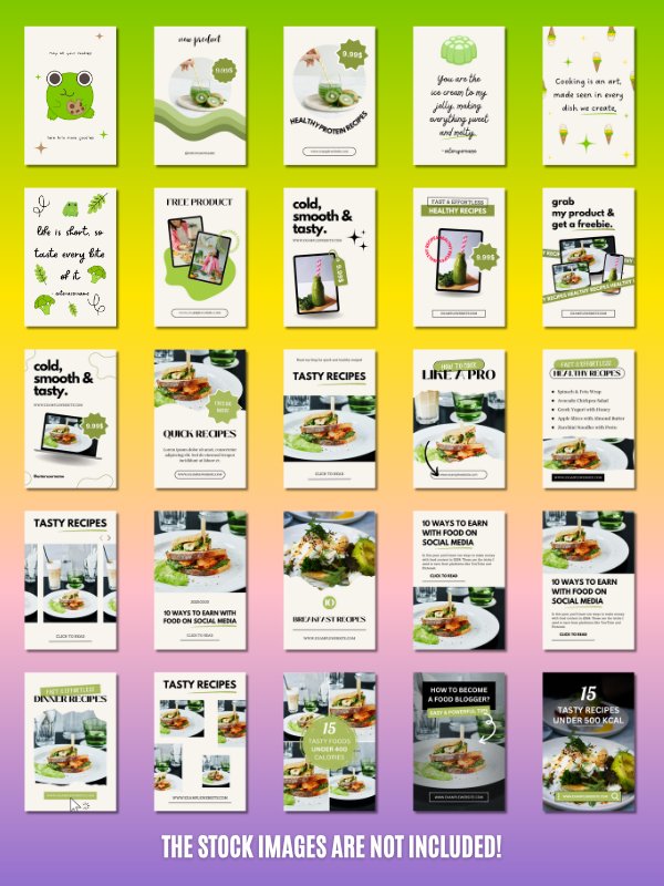 MRR/PLR Baking Pinterest Templates product image (2)
