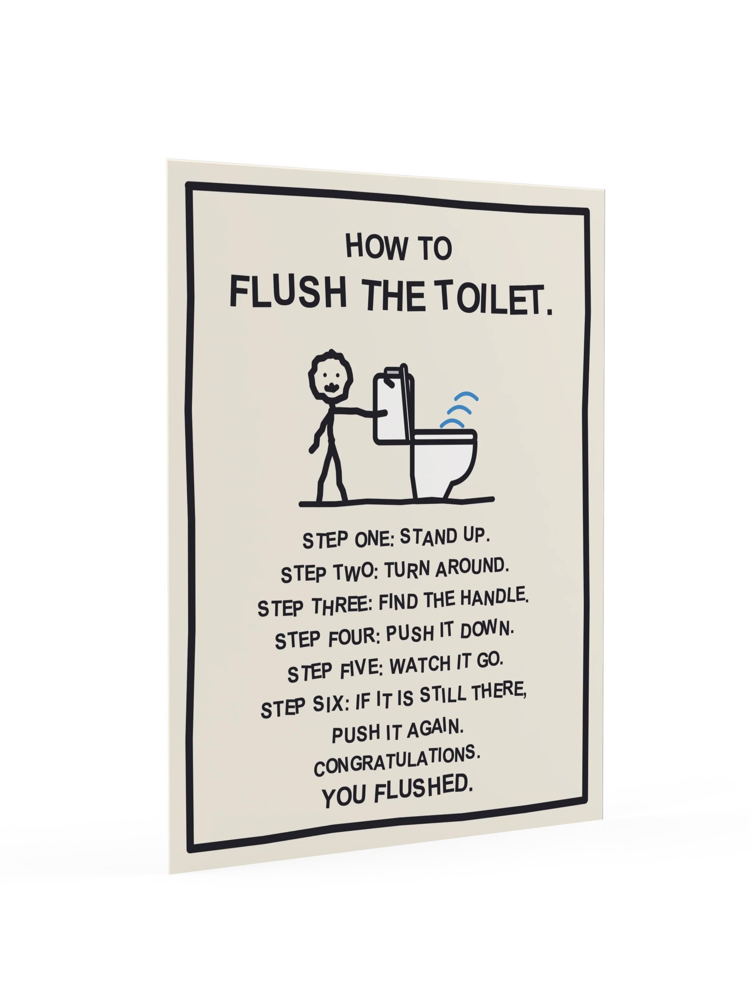 How to Flush the Toilet (Bathroom Sign) product image (16)