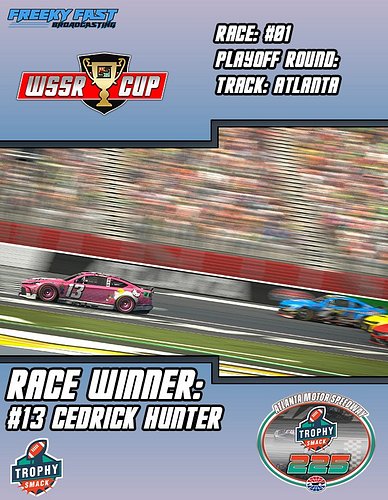 FULL FIELD, 0 CAUTIONS!

48 cars entered the night, only 43 raced but only one came out on top. Cedrick Hunter WINS the Troph...