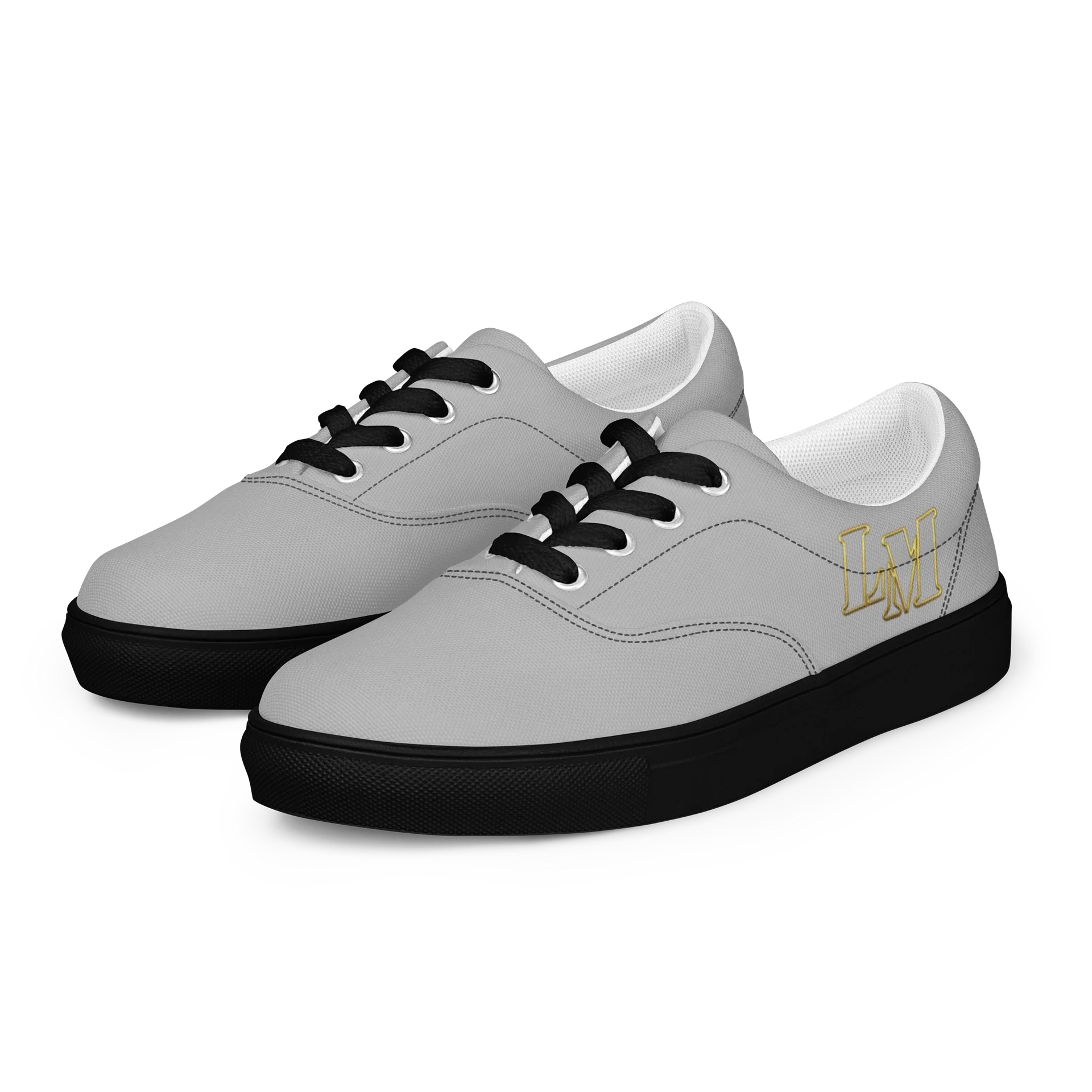 LM Origin™ Steel Gray Sneakers | Unisex Canvas Streetwear Shoes product image (7)