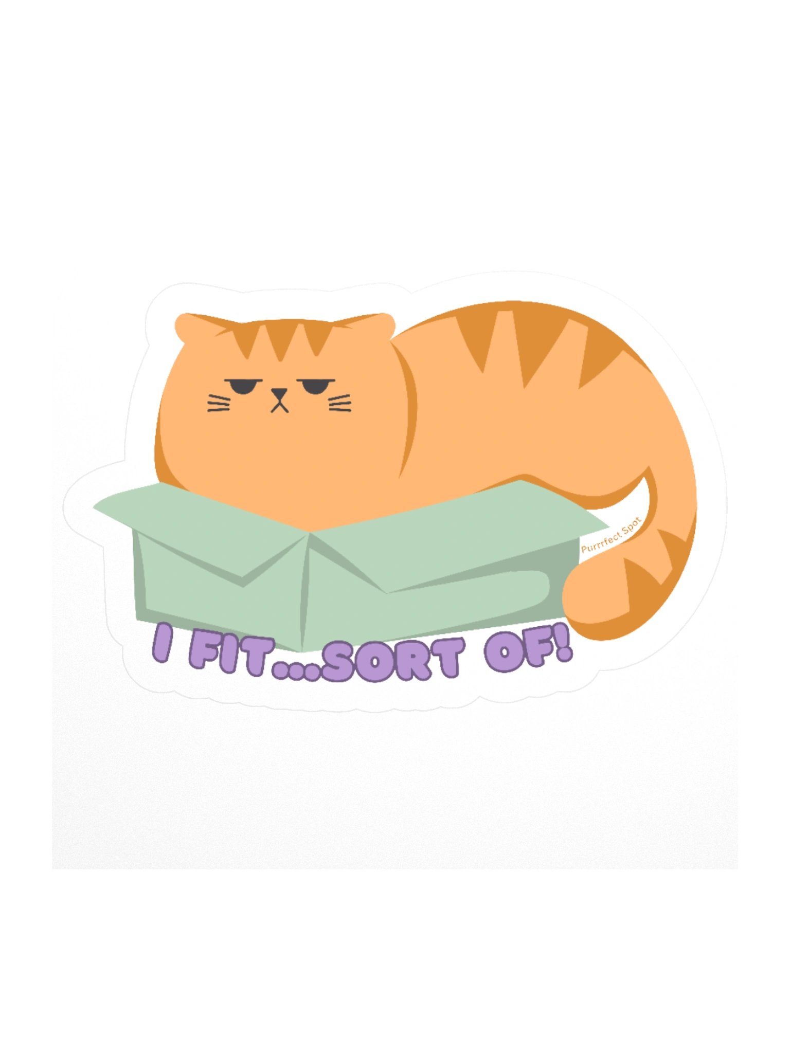 Grumpy Cat in a Box Kiss Cut Sticker product image (1)