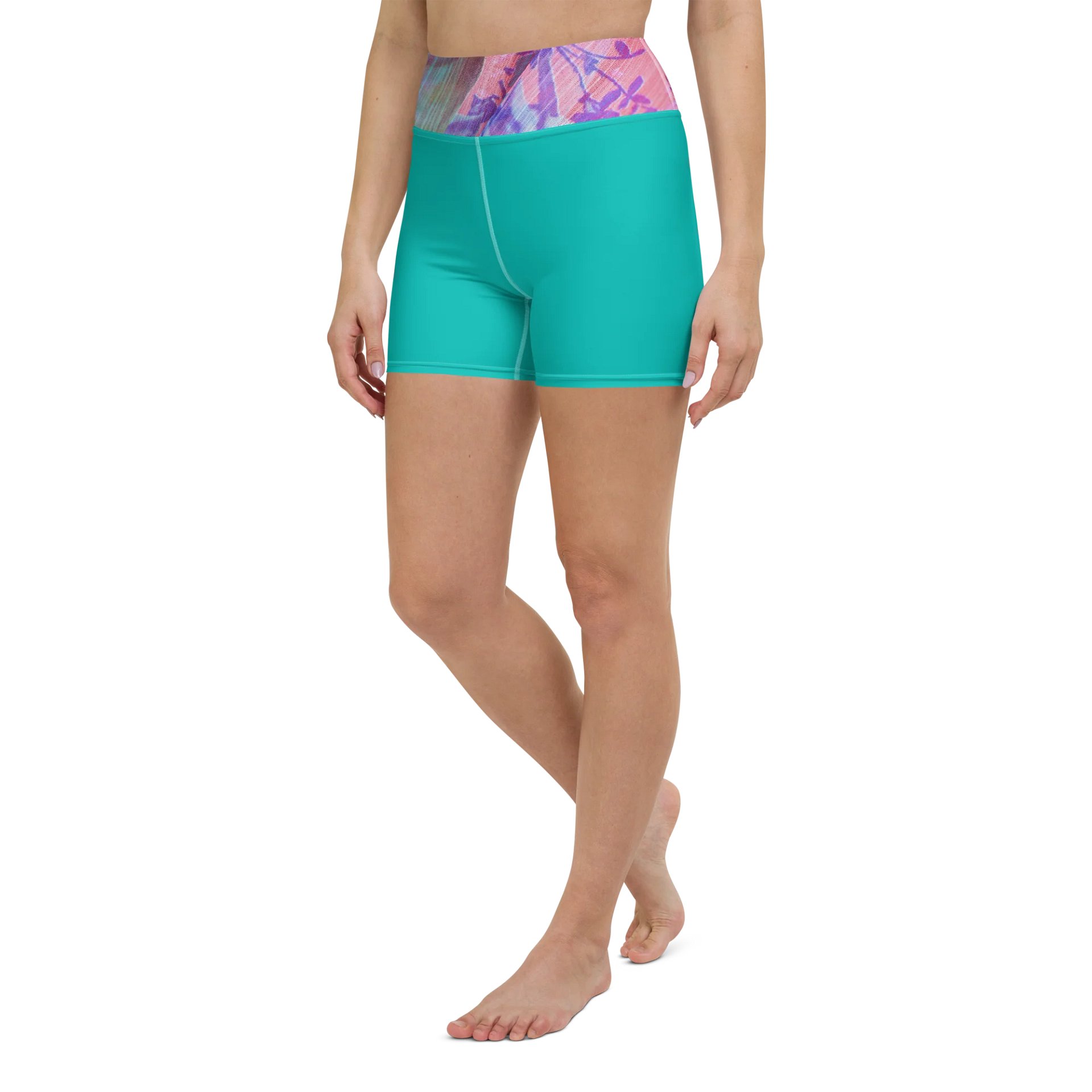 Paradise Breeze Iris Blue Flow Yoga Shorts product image (5)