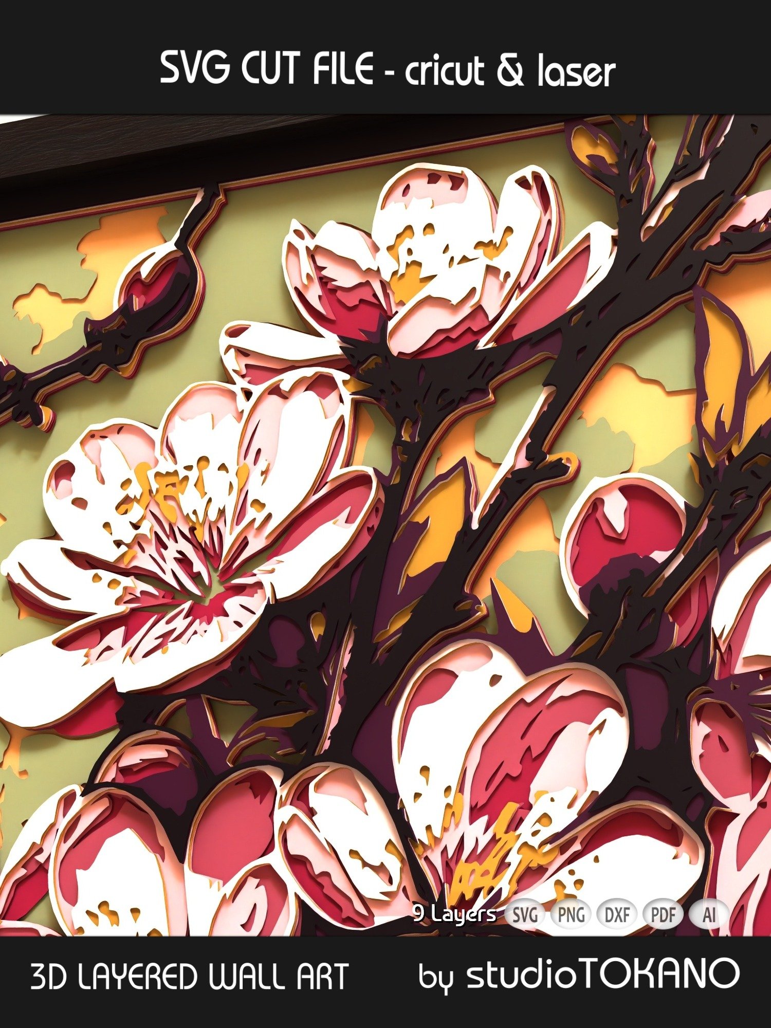 Sakura Shadow box SVG product image (2)