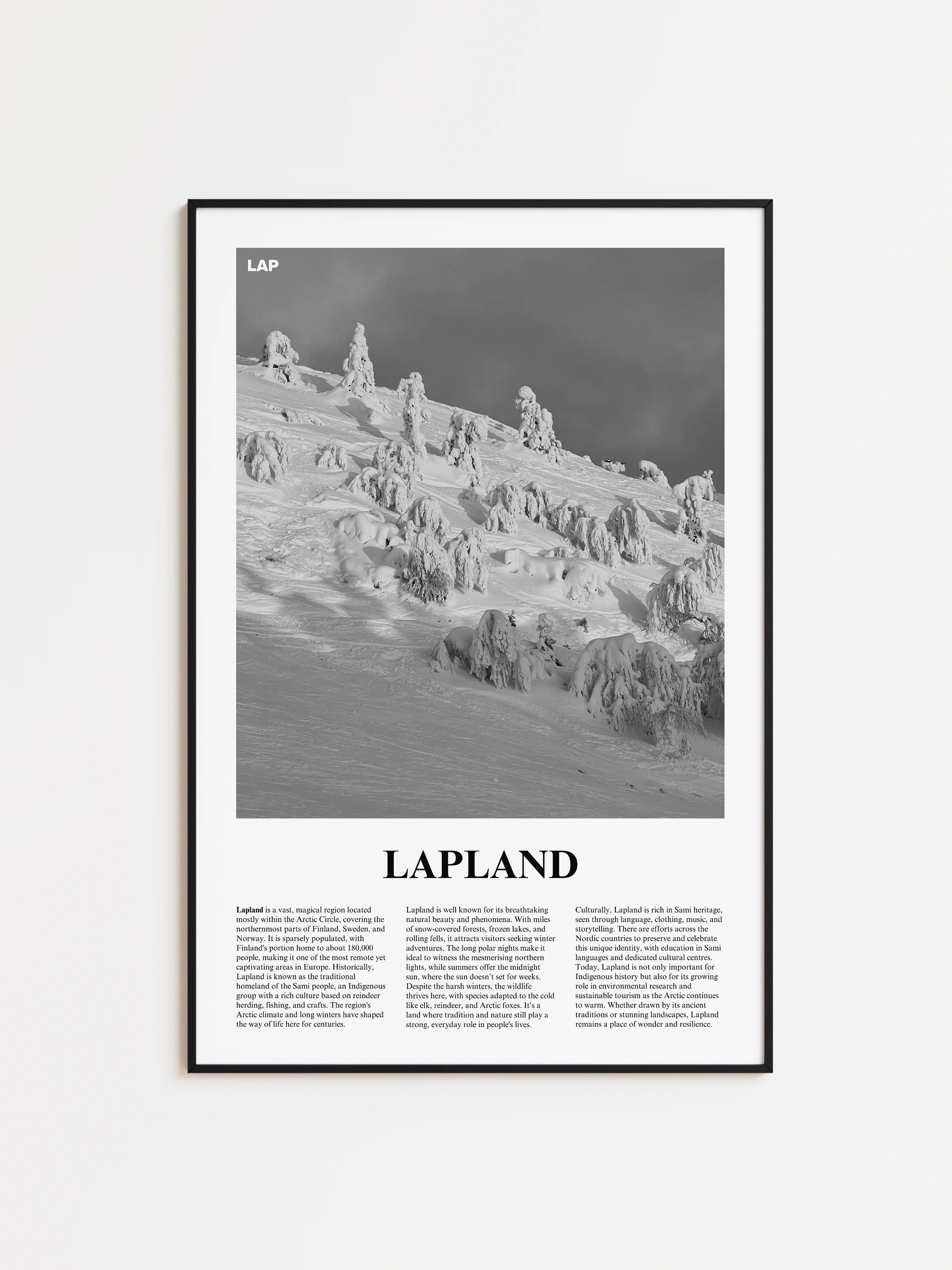 Lapland 02 Newspaper Poster | Framed product image (1)