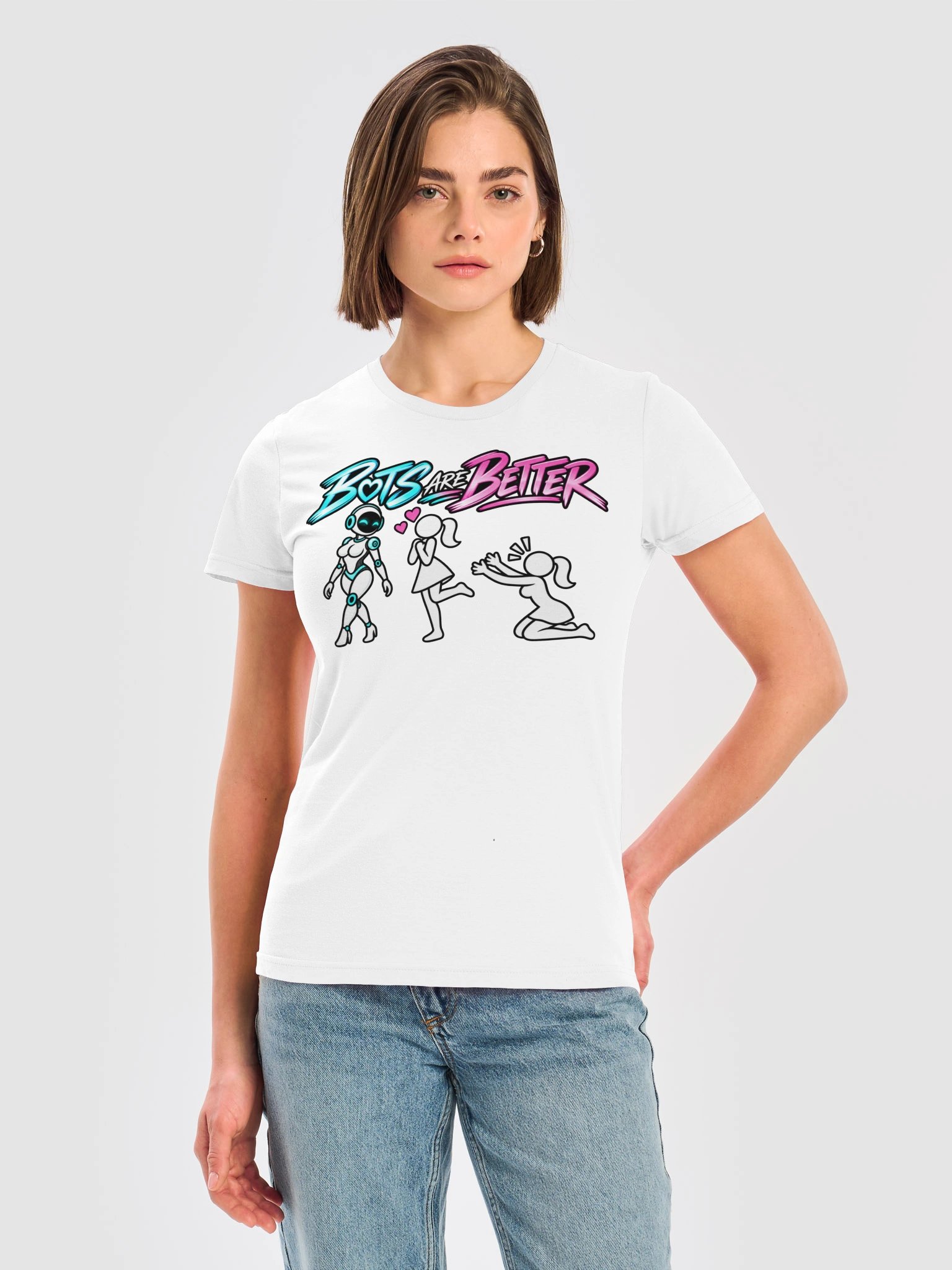 BOTS ARE BETTER — Woman + Female Bot, Women's Tee product image (25)
