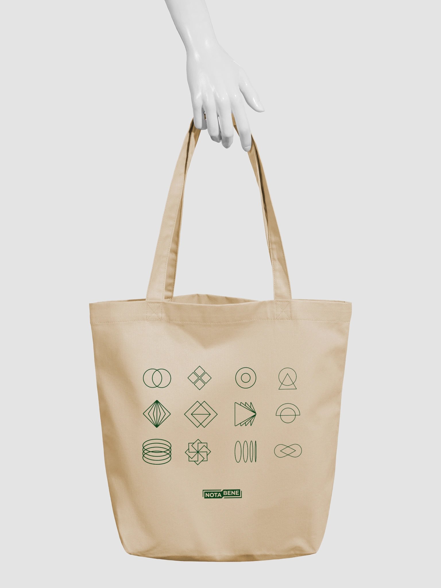 Notabene Neutral Geometric Line Tote product image (3)