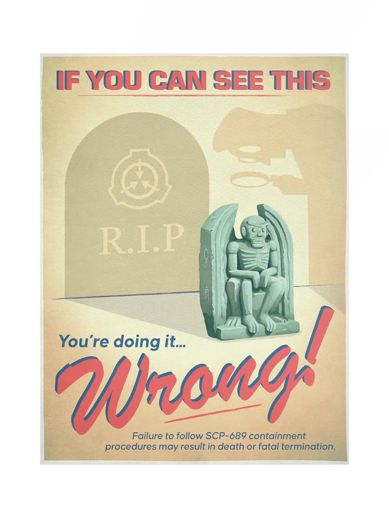 SCP-689 Control Room Warning Poster product image (1)