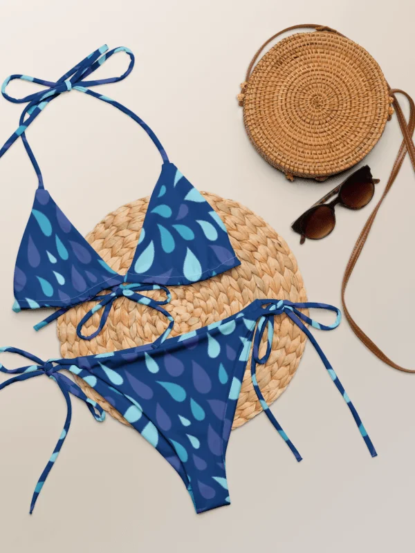His House String Bikini Set - Blue Wave product image (6)