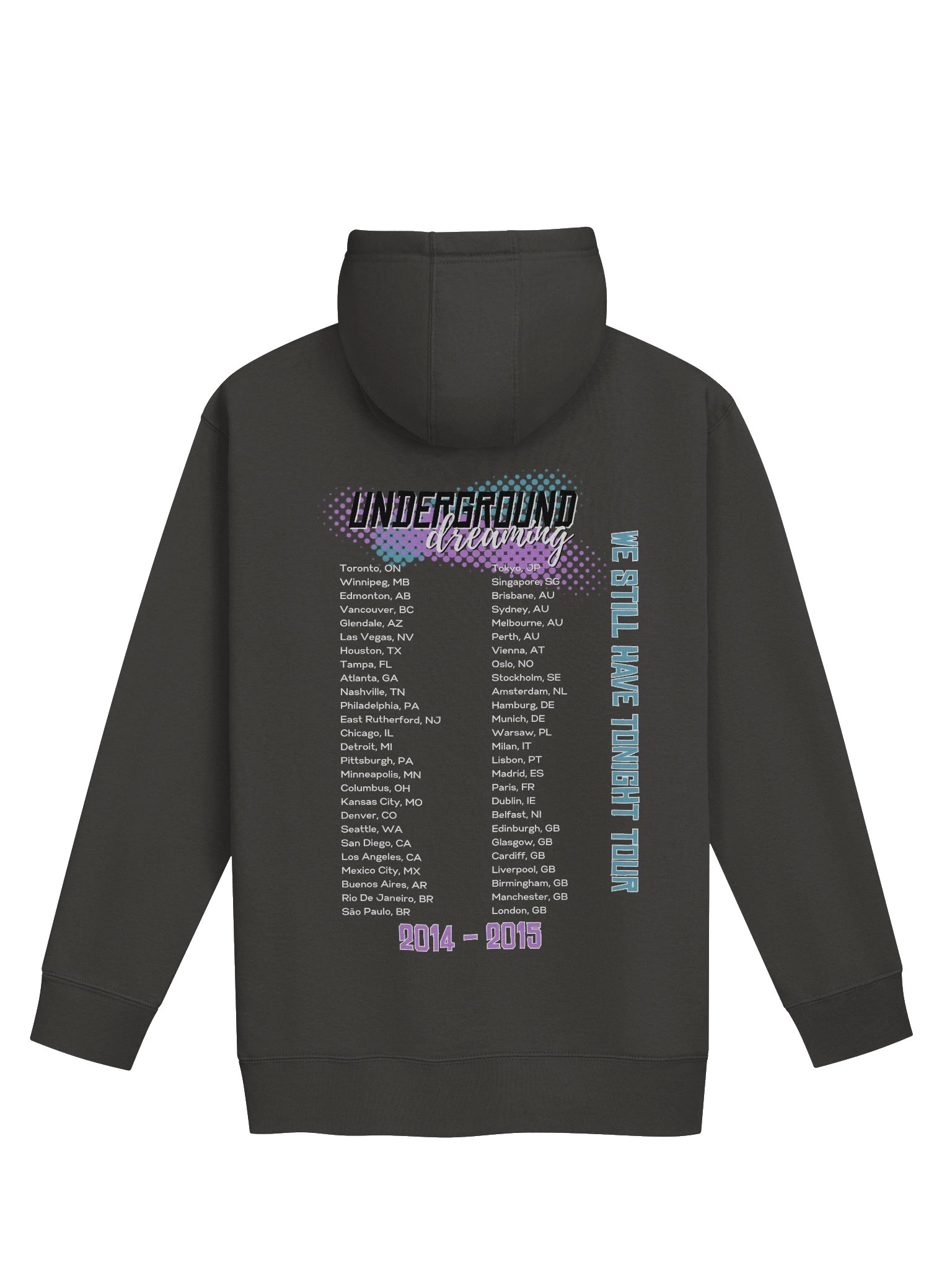 Underground Dreaming Tour Hoodie (Dark Colours) product image (2)