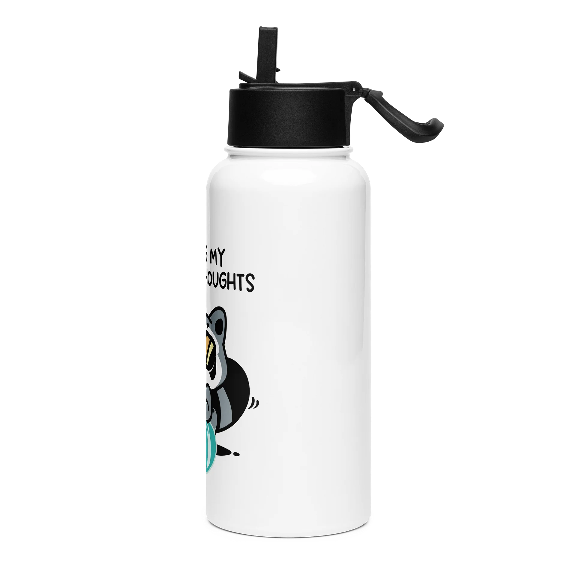 Fighting My Intrusive Thoughts Steel Water Bottle product image (3)
