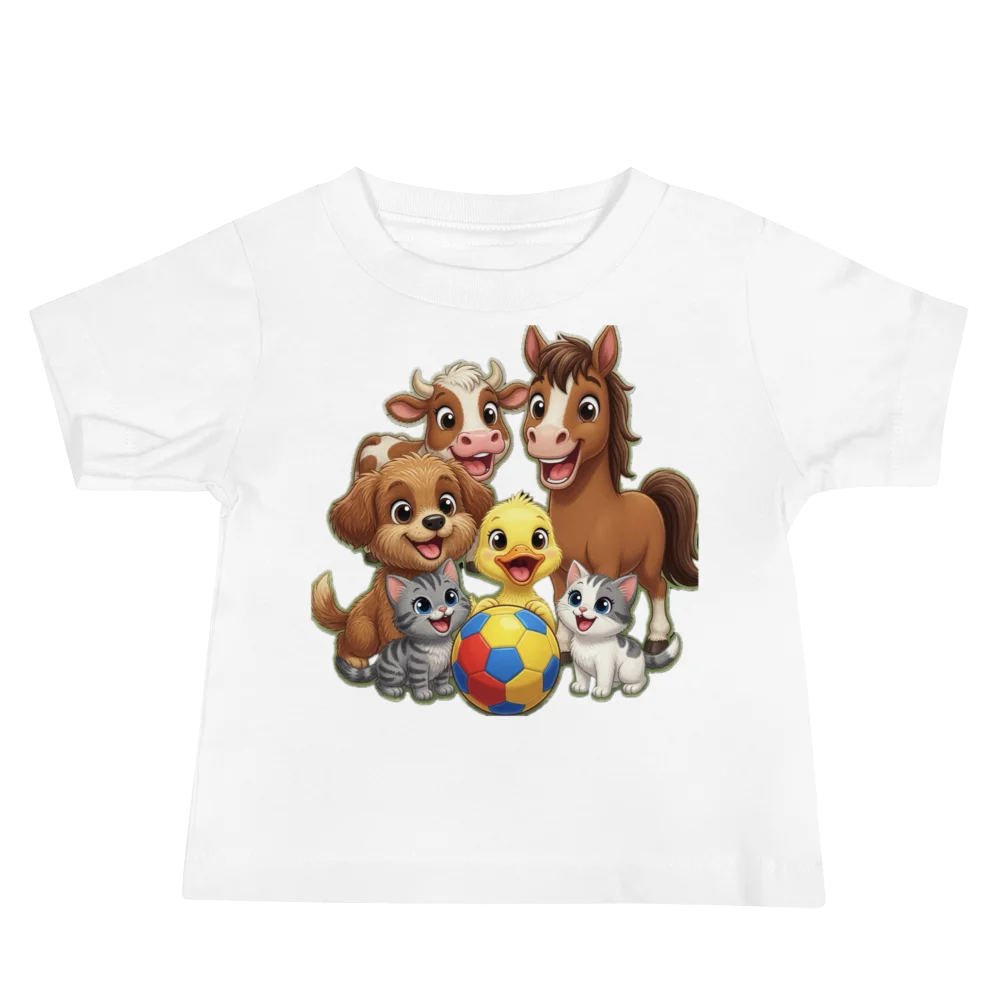 Happy Farm Animals Soccer Tee product image (2)