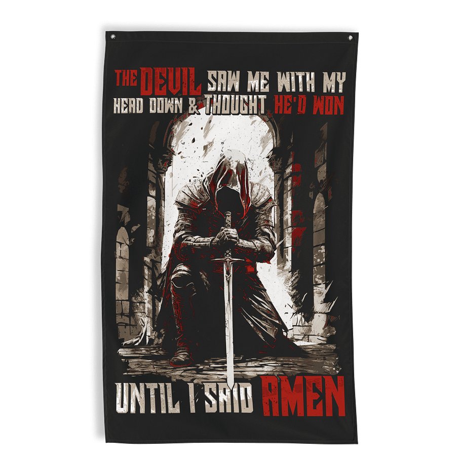 Until I said Amen 2.0 Wall Flag product image (1)