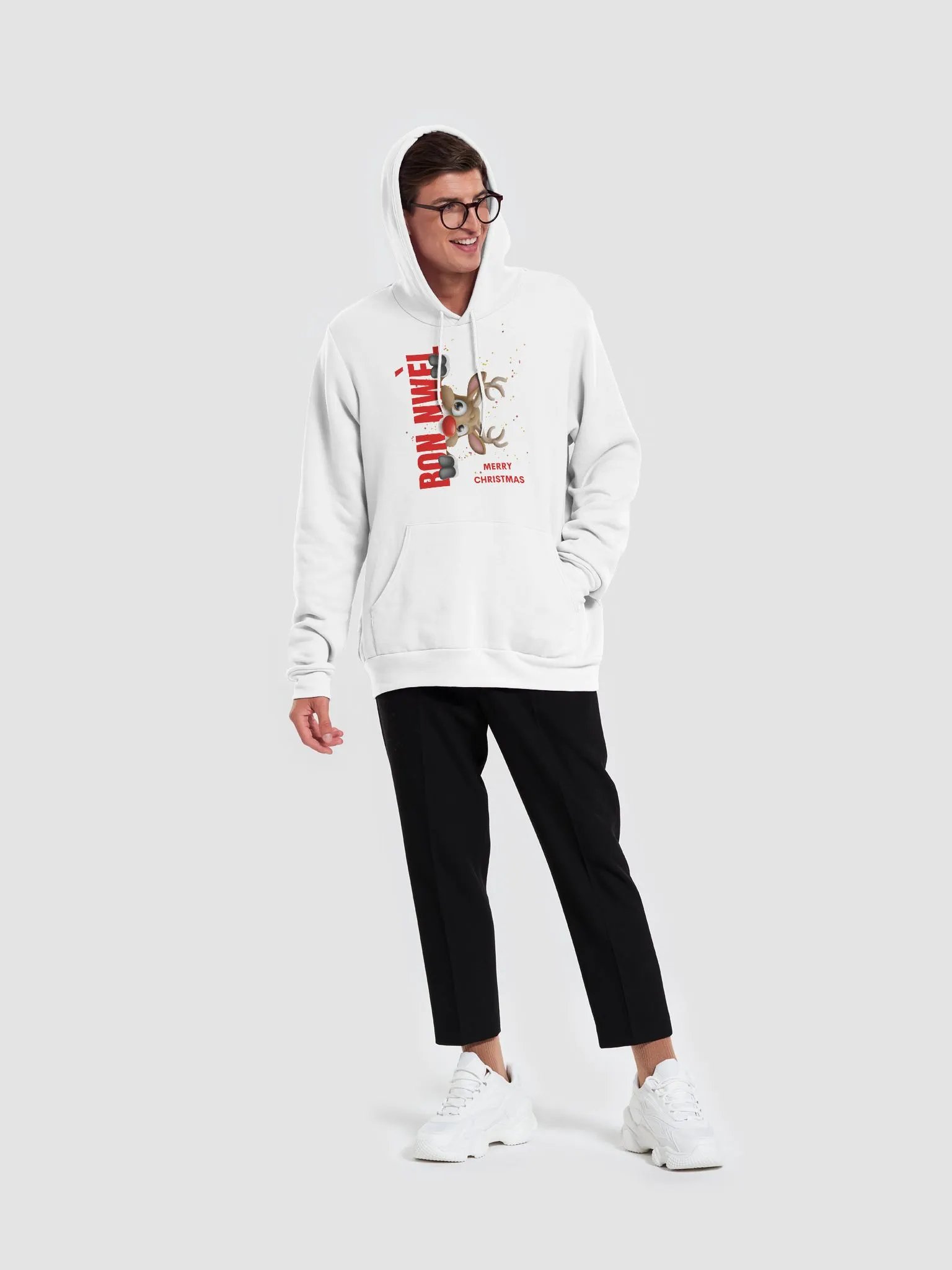 Bon Nwèl Cozy Reindeer Peek-a-Boo Hoodie product image (42)