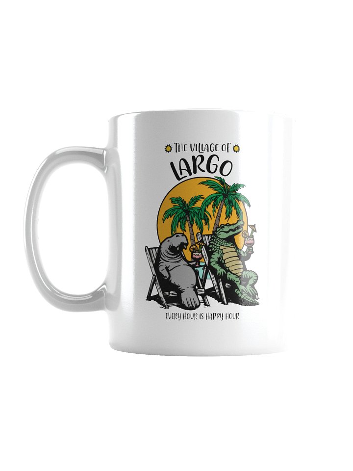 The Village of Largo TV Florida USA Fun Manatee Alligator Design Coffee Mug product image (1)