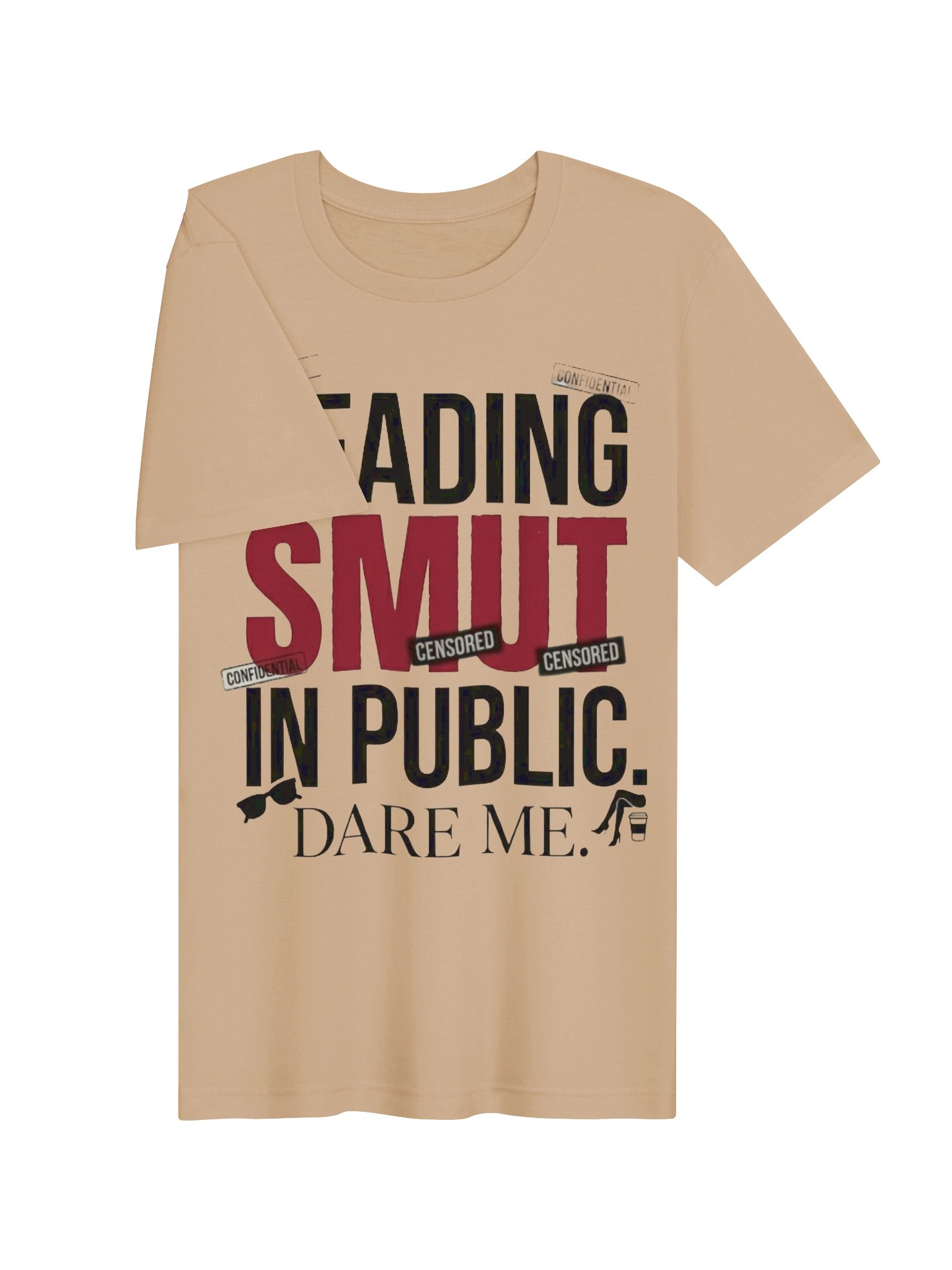 Reading Smut in Public Dare Me Spicy Romance Reader T-Shirt for BookTok Girls product image (3)